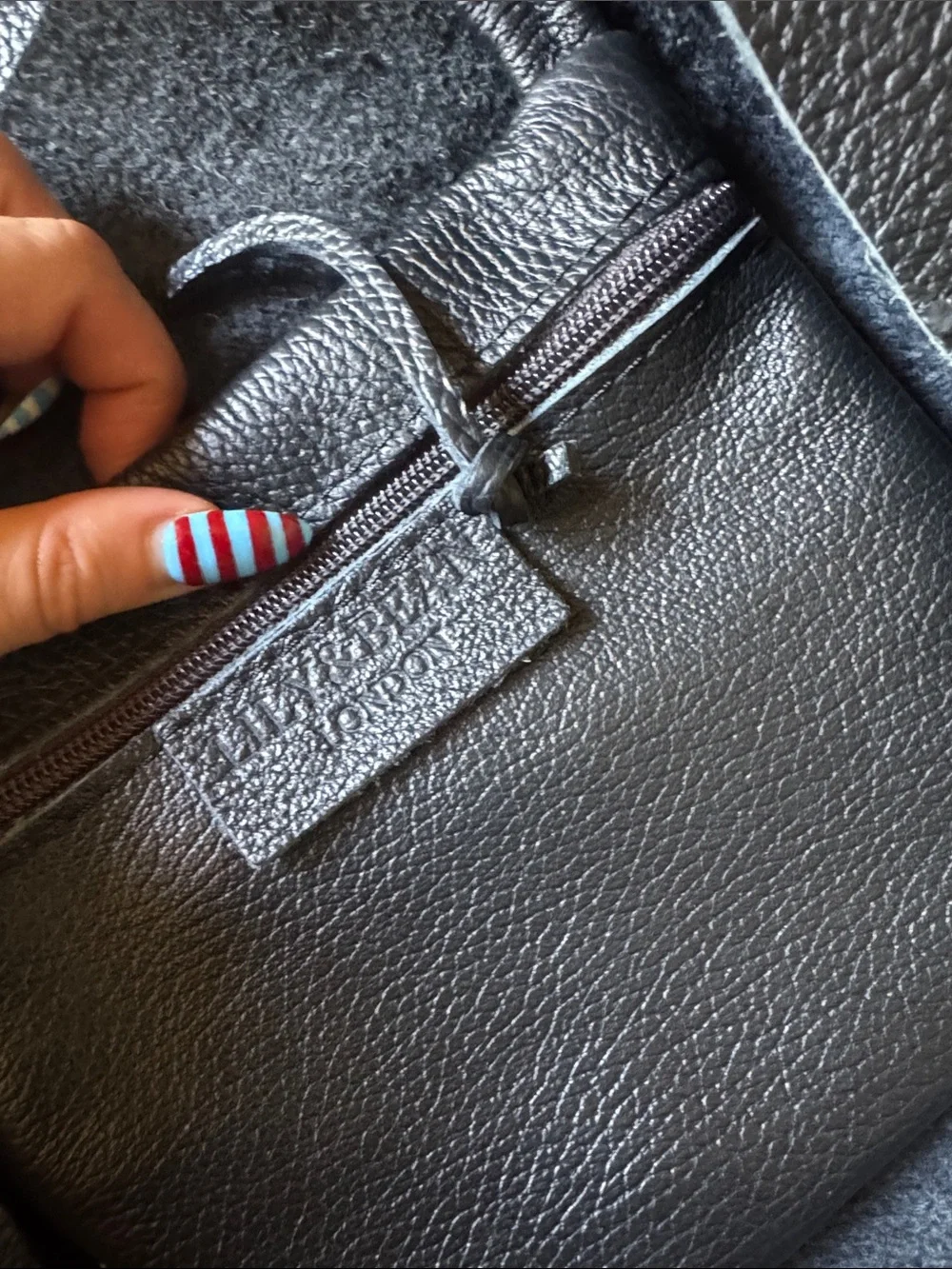 Egerton Italian Leather Shopper - Black  - ACT III